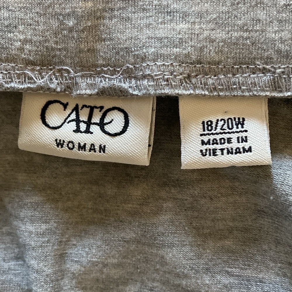 Cato Long Soft Gray Jersey Skirt Maxi Plus Size Stretch Elastic Waistband Cozy - Picture 3 of 4